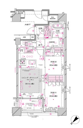 オーパスレジデンス銀座イーストの物件間取画像